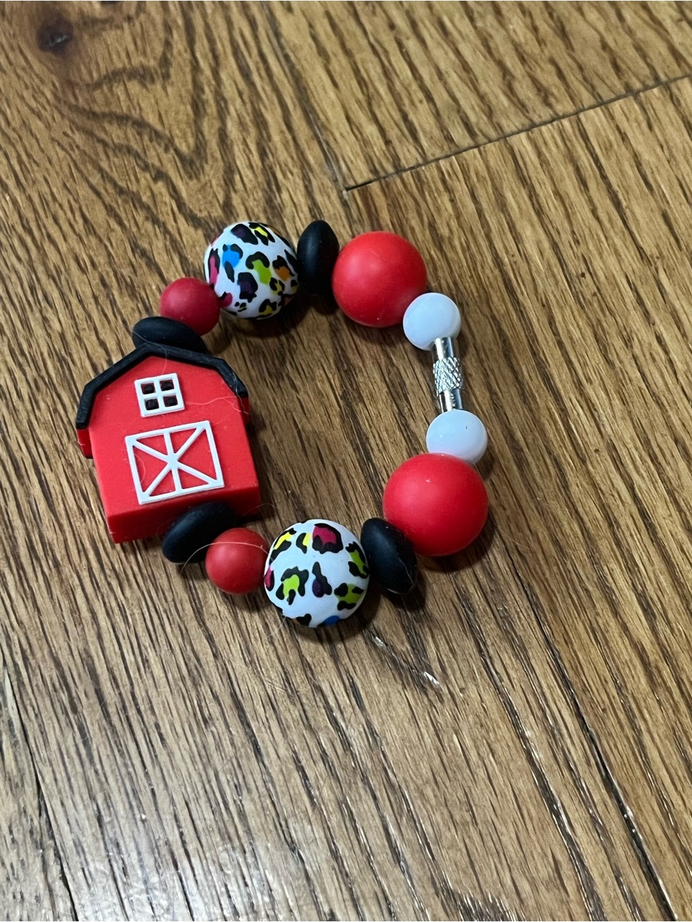 Handmade Farmhouse Barn Country Beaded Tumbler Stanley cup charm Bracelet